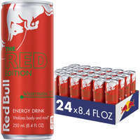 Red Bull Red Edition Watermelon Energy Drink, 8.4 Fl Oz, 24 Cans