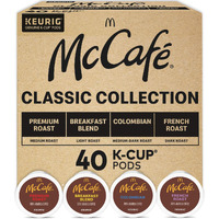 Mccafe Classic Collection, Single-Serve Coffee K-Cup Pods, Classic Collection Variety Pack, 40 Count