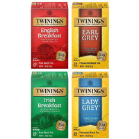 Twinings Variety Pack Black Tea Bags, 20 Count (Pack Of 4), Includes English Breakfast, Earl Grey, Irish Breakfast, And Lady Grey, Caffeinated, Enjoy Hot Or Iced | Packaging May Vary