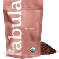 Fabula Coffee Light Roast Freshly Grounded - Organic - Low Acid - Single Origin - Non-Gmo - Mold Free - 12 Ounces