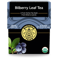 Buddha Teas Organic Bilberry Leaf Tea - Ou Kosher, Usda Organic, Ccof Organic, 18 Bleach-Free Tea Bags