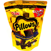 Oishi Pillows Choco-Filled Crackers Party Size, 5.29 Oz, 3 Packs