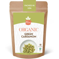 Spicy Organic Green Cardamom Pods - 2 Oz - Whole Cardamon Seeds For Authentic Spice Flavor, Natural Cardamon Pod For Tea, Cooking, And Baking- Usda Certified Organic, Gluten-Free, Non-Gmo And Kosher