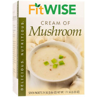 Fitwise - High Protein Soup, 15G Protein, Low Calorie, Low Fat, Low Carb, Ideal Protein Compatible, 7 Servings Per Box (Cream Of Mushroom)