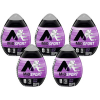 Mio Sport Liquid Water Enhancer, Arctic Grape, 1.62 Oz, (Pack Of 5)