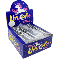 Adams & Brooks, Inc. Unicorn Pops 48 Count Individually Wrapped Unicorn Lollipops Great For Party Favors, Candy Buffets, Kosher Candy (Mixed Berry (Black))