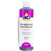 Enco Food Coloring Gel Neon Purple 8.8 Oz (250G) Concentrated, Vegan