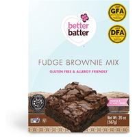 Better Batter Fudge Brownie Baking Mix, Certified Gluten Free, Non-Gmo, Vegan, Kosher, Top 10 Allergen Friendly, Cup For Cup Baking Alternative, 20Oz