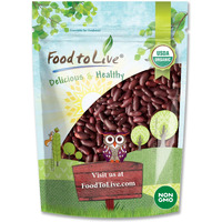 Food To Live Organic Dark Red Kidney Beans, 1 Pound - Non-Gmo, Kosher, Raw, Sproutable, Vegan