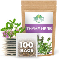 100 Bags Thyme Tea Thyme Leaves Tyme Herb Tea (Thymi Serpiylli Herba) - 100 Count 1.5 G Tea Bags Thymus Serpyllum Herb Tea Breckland Creeping Thyme