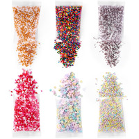 Sprinkles For Cake Decorating, Cookies, Ice Cream, Cupcake Topper, 6 Packs Rainbow Nonpareils Sprinkles, Sugar Candy Of Assorted Sprinkles For Baking, Perfect For Party, Anniversary, Celebration