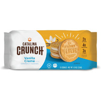 Catalina Crunch Vanilla Crme Sandwich Cookies, 8.9 Oz (21 Cookies) | Low Carb, Low-Sugar Snacks, Keto Snacks