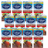 College Inn Reduced Sodium Beef Bone Broth, 12 Pack, 32 Oz Carton,Clear