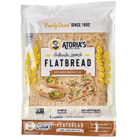 Atoria's Family Bakery Whole Grain & Flax Lavash Flatbread 10 Pack | 50 Individual Lavash Wraps | Fresh Baked, All Natural, Gmo Free, And No Artificial Preservatives Or Flavors