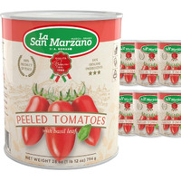6 Pack, La San Marzano, Italian Whole Peeled Tomatoes In Puree With Basil, Non- Dop, Packed In San Marzano, Product Of Italy, 6 X 28 Oz Can, Packed In San Marzano Region Of Italy By La Regina