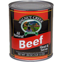 Amishtastes Walnut Creek Canned Beef Chunks, All Natural, Heat & Serve, 28 Oz. (Pack Of 4)
