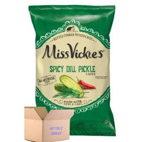 Wittbizz Snacks Bundle, Ms Vickys Kettle Cooked Spicy Dill Pickle Chips 1.37Oz (6 Pack)