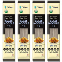 Chung Jung One Korean Sweet Potato Glass Noodle, Non Gmo (Gluten Free), Vegan, No Sodium, No Sugar 3.5Oz (100G), 4 Pack