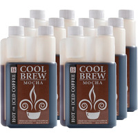 Coolbrew Mocha 6 Pack - 16 Drinks Per Bottle - Fresh Cold Brew Liquid Concentrate - For Iced Or Hot Coffee, Unsweetened, No Preservatives