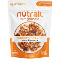 Nutrail Nut Granola Cereal, Cinnamon Pecan, No Sugar Added, Gluten Free, Grain Free, Keto, Low Carb, Healthy Breakfast 8 Oz. 1 Count