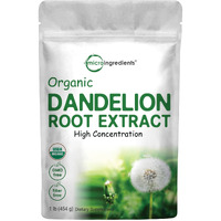 Organic Dandelion Root Tea Powder, 1Lb (16Oz) | Up To 450 Servings | Pure Dark Roasted Dandelion Root Supplement For Tea | Herbal Extract For Digestion & Immune Support | Caffeine Free, Non-Gmo
