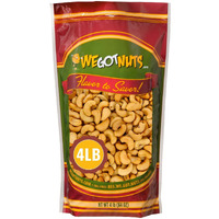 We Got Nuts Roasted Unsalted Cashews 4 Lb.