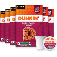 Dunkin' Candy'D Almond Dark Roast Flavored Coffee, 60 Keurig K-Cup Pods