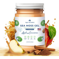 Trueseamoss Wildcrafted Irish Sea Moss Gel - Made With Dried Seaweed & Fresh Sea Vegetables, Seamoss, Antioxidant Supports Digestion - Made In Usa (Apple/Cinnamon, Pack Of 1)