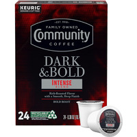 Community Coffee Dark & Bold Intense Blend 24 Count Coffee Pods, Compatible With Keurig 2.0 K-Cup Brewers, 24 Count (Pack Of 1)