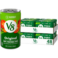 V8 Original 100% Vegetable Juice, 5.5 Fl Oz Can (48 Pack)