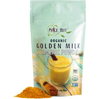 Organic Golden Milk Turmeric Powder With Ginger - All Natural, No Added Sugar, Great For Golden Milk Lattes, 3.5 Oz, The Spice Hut