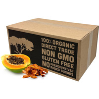 Mavuno Harvest Papaya Dried Fruit Snacks | Organic Dried Papaya Slices | Gluten Free Healthy Snacks For Kids And Adults | No Sugar Added, Vegan, Non Gmo, Direct Trade | Bulk 10 Pounds