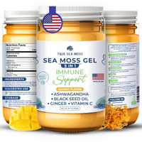 Trueseamoss Wildcrafted Irish Sea Moss Gel With Ashwagandha- Made With Organic Seamoss - Vegan-Friendly - Supports Health, Made In Usa From Fresh Sea Vegetables (5 In 1, Pack Of 3)