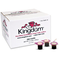 Kingdom Prefilled Communion Cup With Wafers(250Ct Red Juice) Sealed In A Single-Serving Container With One-Year Shelf Life, Perfect For Holy Eucharist Celebration In Hospitals, Summer Camps, And More!