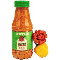 Bertie's Original Pepper Sauce (10 Oz/300Ml) | Great Flavour And Heat | Made With Fresh Trinidad Moruga Red And Scotch Bonnet Yellow Peppers | Tastes Like Home Made