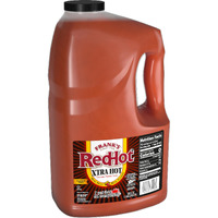 Frank's Redhot Xtra Hot Cayenne Pepper Hot Sauce, 1 Gal - One Gallon Of Extra Hot Cayenne Pepper Hot Sauce With 3X The Heat, Best For Wings, Pizza, Sides, Snacks, Bar Bites And More