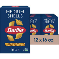 Barilla Medium Shells Pasta, 16 Oz. Box (Pack Of 12) - Non-Gmo Pasta Made With Durum Wheat Semolina - Kosher Certified Pasta