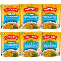Tasty Bite Organic Chickpea Coconut And Turmeric Curry, Ready To Eat, Microwavable Entr  E, Vegan, 10 Ounce (Pack Of 6)