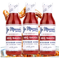 Yo Mama's Foods Keto Hickory Bbq Sauce - (Pack Of 3) - Vegan, No Sugar Added, Low Carb, Low Sodium, Gluten Free, Paleo, And Made With Whole Non-Gmo Tomatoes!