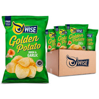 Wise Snacks Onion And Garlic Potato Chips Bulk Snack For Fun And Tasty Snacking 0.75 Ounce 40 Count, Gluten Free, 0G Trans Fat, No Preservatives