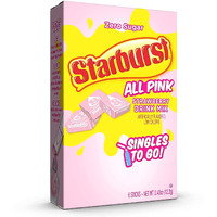 Starburst Singles To Go Powdered Drink Mix, All Pink Strawberry, 3 Boxes With 6 Packets Each - 18 Total Servings, Sugar-Free Drink Powder, Just Add Water, 6 Count (Pack Of 3)