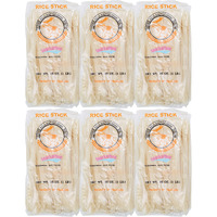 Thai Rice Stick Noodle, Pad Thai Style,Xl-10Mm,16 Ounce Each, Pack Of 6