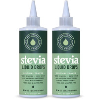 Natrisweet Liquid Stevia Drops, 8Oz 2Pack, Pure Stevia Liquid Sweetener From Stevia Extract, Plant-Based Sugar Substitute, Zero Calorie Keto Sweetner, Mix Liquid Sugar Into Drinks And Treats, Non-Gmo