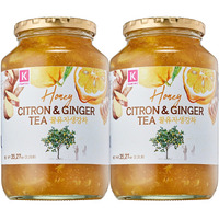Kpantry Honey Citron & Ginger Tea - Korean Marmalade With Chemical-Free And Fresh Yuzu Citron 35.27 Oz 2 Pack - Ginger, And Sundry Honey, Citron Ginger Sauce For Salad, Spread, Jam, Honey Tea, Smoothie