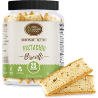 Dijas Natural Foods, Fat Free Biscotti Cookie, All Natural Preservative Free Ingredients, Delicious Low Calorie Snack (12 Oz, Pistachio)