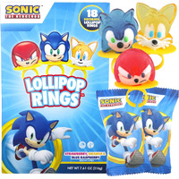 Imaginings 3 Sonic The Hedgehog Individually Wrapped Lollipop Rings, Knuckles And Tails Decorated Candy, Birthday Party Favors, 18 Count