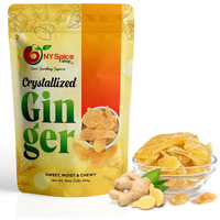 Ny Spice Shop Candied Ginger Slices - (16 Oz.) 1 Pound Crystallized Ginger Slices - Ginger Hard Candy - Candied Ginger Pieces - Crystallized Ginger Chunks