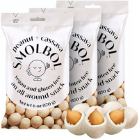 Crunchy Peanuts Coated With Cassava | Lightly Salted | Gluten-Free Snack | Vegan Snack | Ovinhos De Amendoim | Cacahuates | Yuca | Manioc | Smolbol, 18Oz (Pack Of 3 X 6Oz)