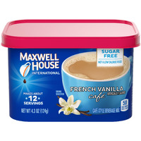 Maxwell House International Sugar-Free French Vanilla Caf  -Style Instant Coffee Beverage Mix, 4.3 Oz. Canister