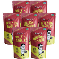 Fillo's Walking Tamales, Salsa Roja, Pk Of 7, Ready-To-Eat, Delicious, Gluten-Free, Preservative-Free, No Added Sugar, Vegan Friendly, Microwavable Meals, Non-Gmo